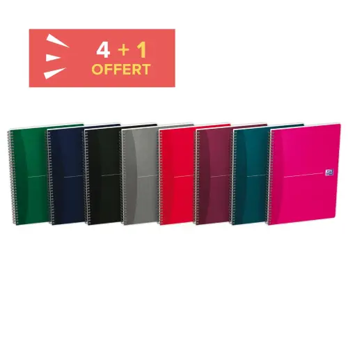 4 Cahier spirale Oxford Essentials, A4, Seyès 100 pages