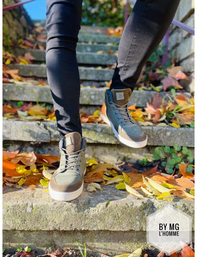 BASKETS MONTANTES CUIR