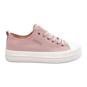 Big Star LL274970 Baskets basses à lacets nude rose