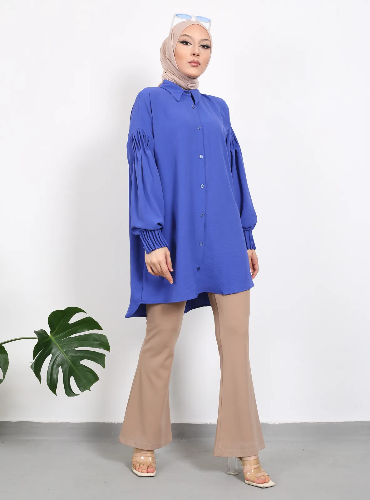 Blue - Cuban Collar - Tunic