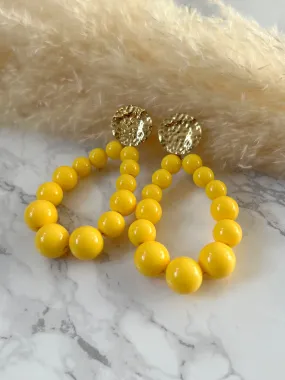 Boucles d'oreilles jaune : Tia