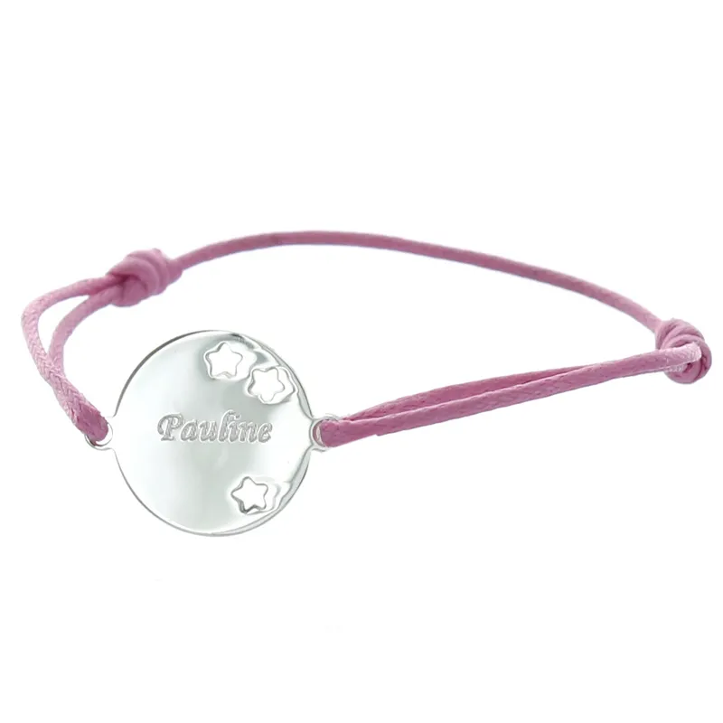 Bracelet enfant gravé étoiles