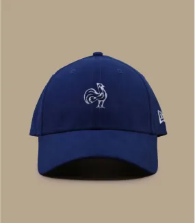 Casquette baseball bleue FFR coq - Casquette  FFR Suede 9Forty French Federation Of Rugby New Era : Headict