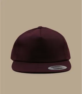 casquette  destructurée bordeaux - Snapback Blank Unstructured maroon : Headict