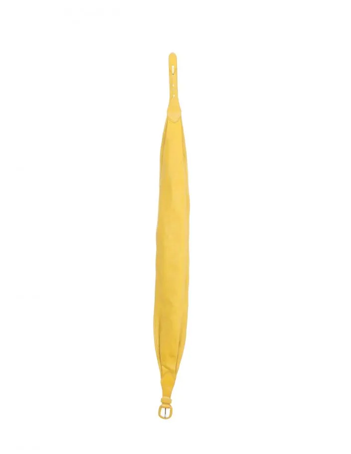 Ceinture cuir jaune