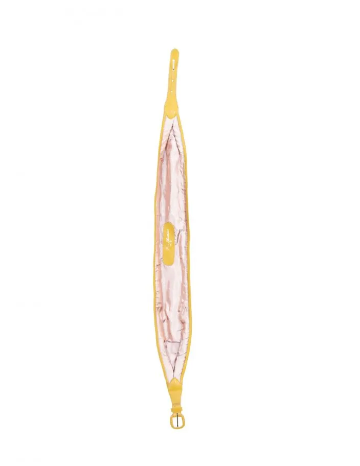 Ceinture cuir jaune