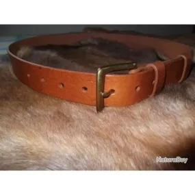 Ceinture en Cuir Naturel avec motifs pièce unique (fait main)