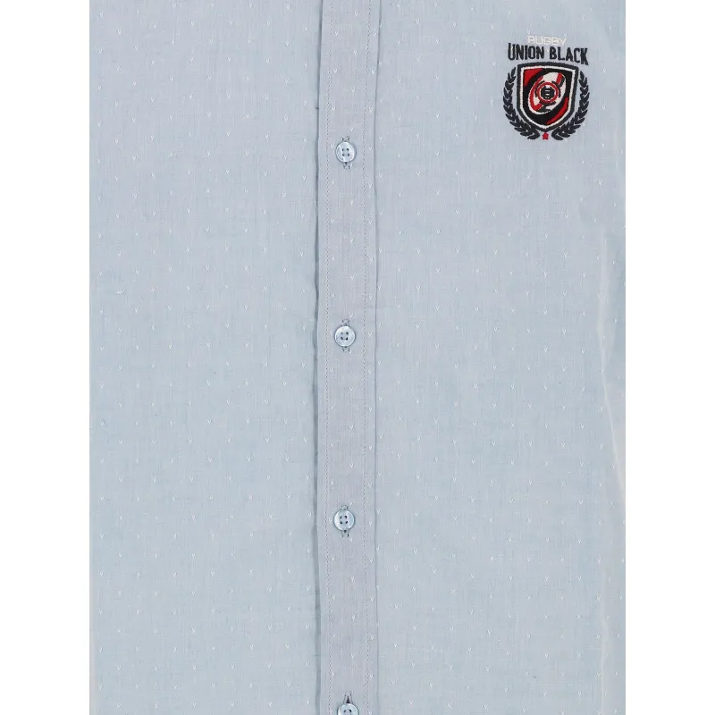 Chemise dobby match rugby bleu homme - Union Black | wimod