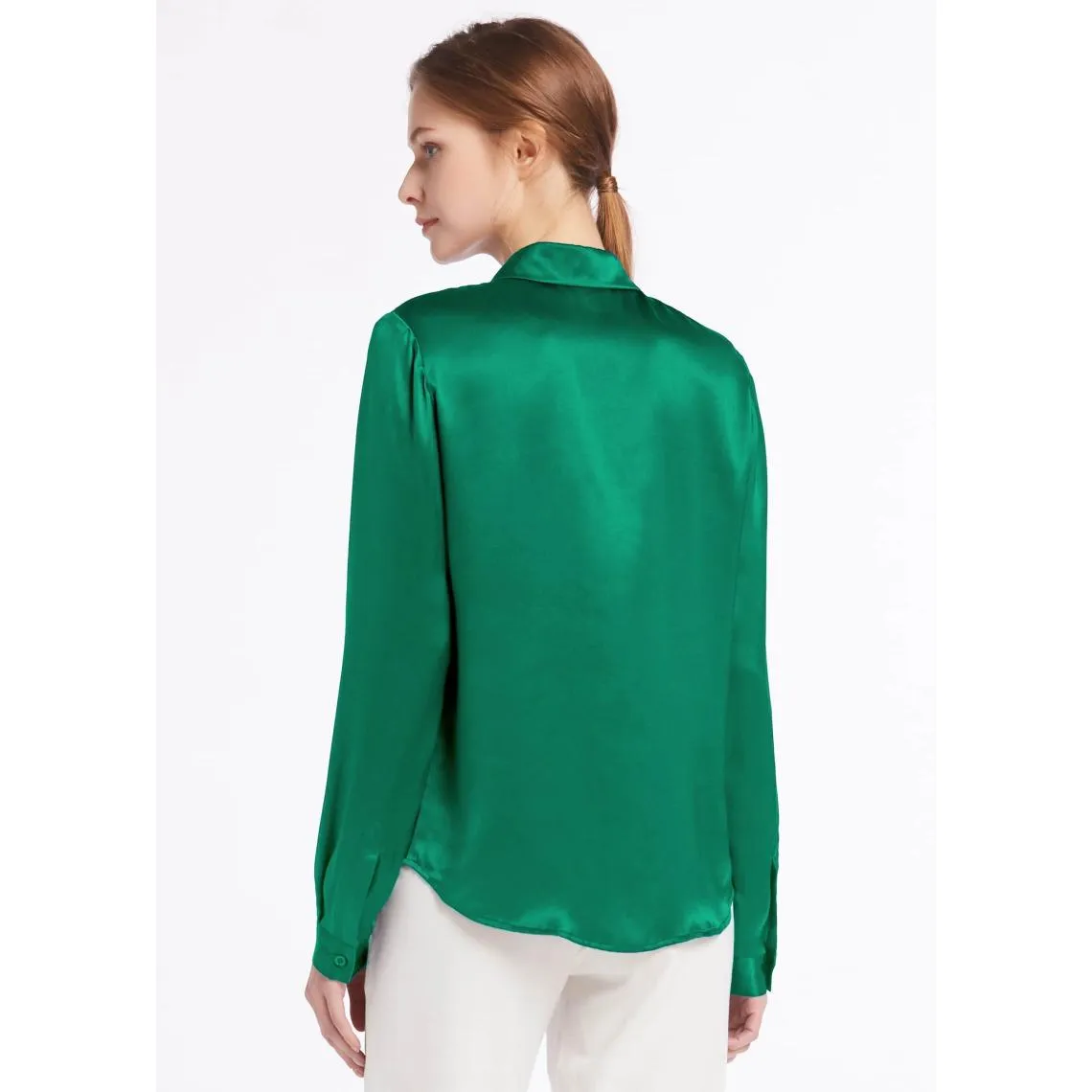 Chemise en soie boutonnée Vert  | 3 Suisses