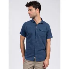 Chemise manches courtes selkir bleu marine homme - Sun Valley | wimod