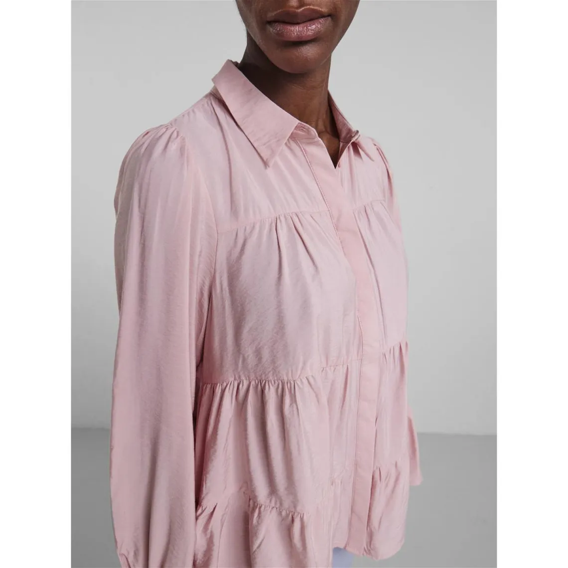 Chemise manches longues rose en viscose Cate | 3 Suisses