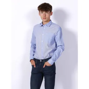 Chemise manches longues à rayures bleu homme - Armani Exchange | wimod