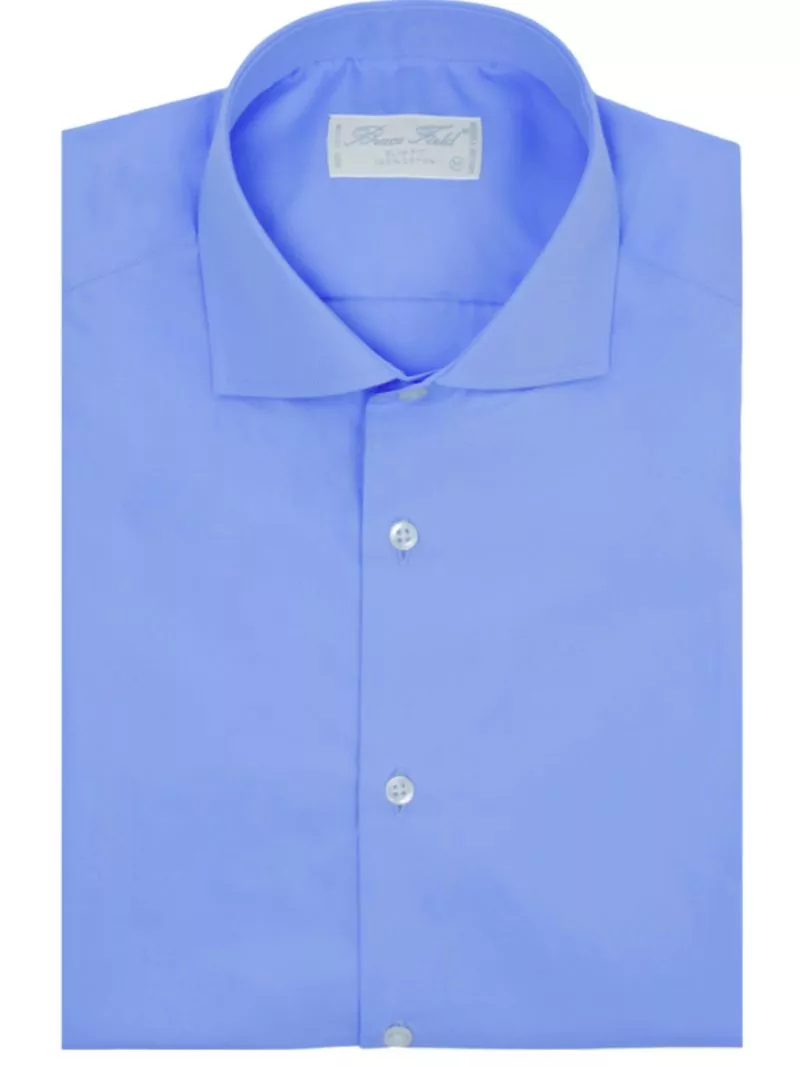 Chemise Paolo cintrée col italien en pur coton Easy Care Non Iron