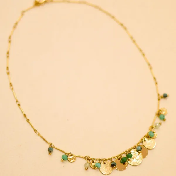 Collier Saty vert - Coquerico