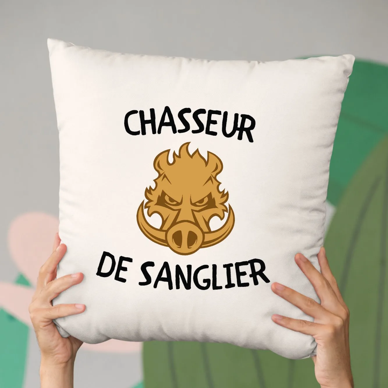 Coussin Chasseur de sanglier