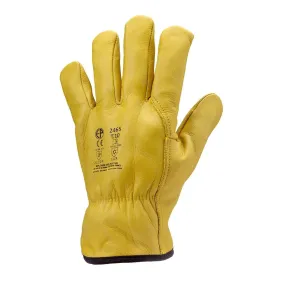 Coverguard - Gants anti froid jaune fleur vachette fourrés EUROWINTER FINLANDE (Pack de 12)