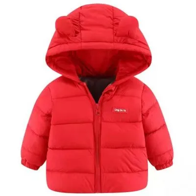 Doudoune classique à capuche chaude et colorée pour garçon et fille 