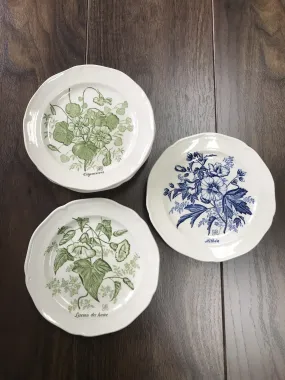 Ensemble de 6 petites assiettes Gien pour Yves Rocher - Ressourcerie Histoires Sans Fin