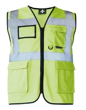 Gilet de sécurité zippé - Chasuble KX802 KXMF - vert lime 