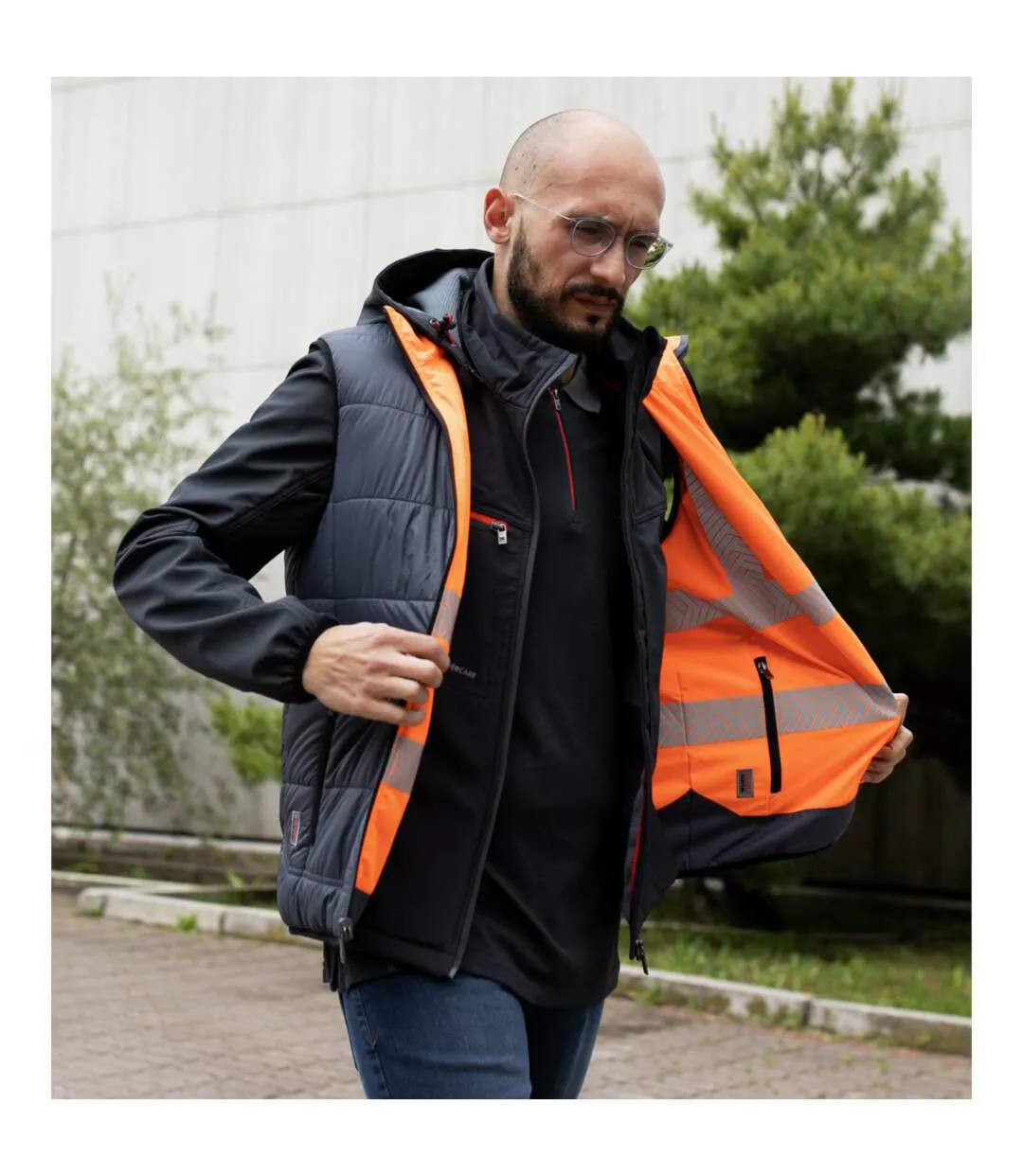 Gilet de travail haute-visibilité réversible orange fluo Würth MODYF