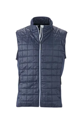 Gilet hybride sans manches molletonné - JN1114 - bleu marine - Homme 