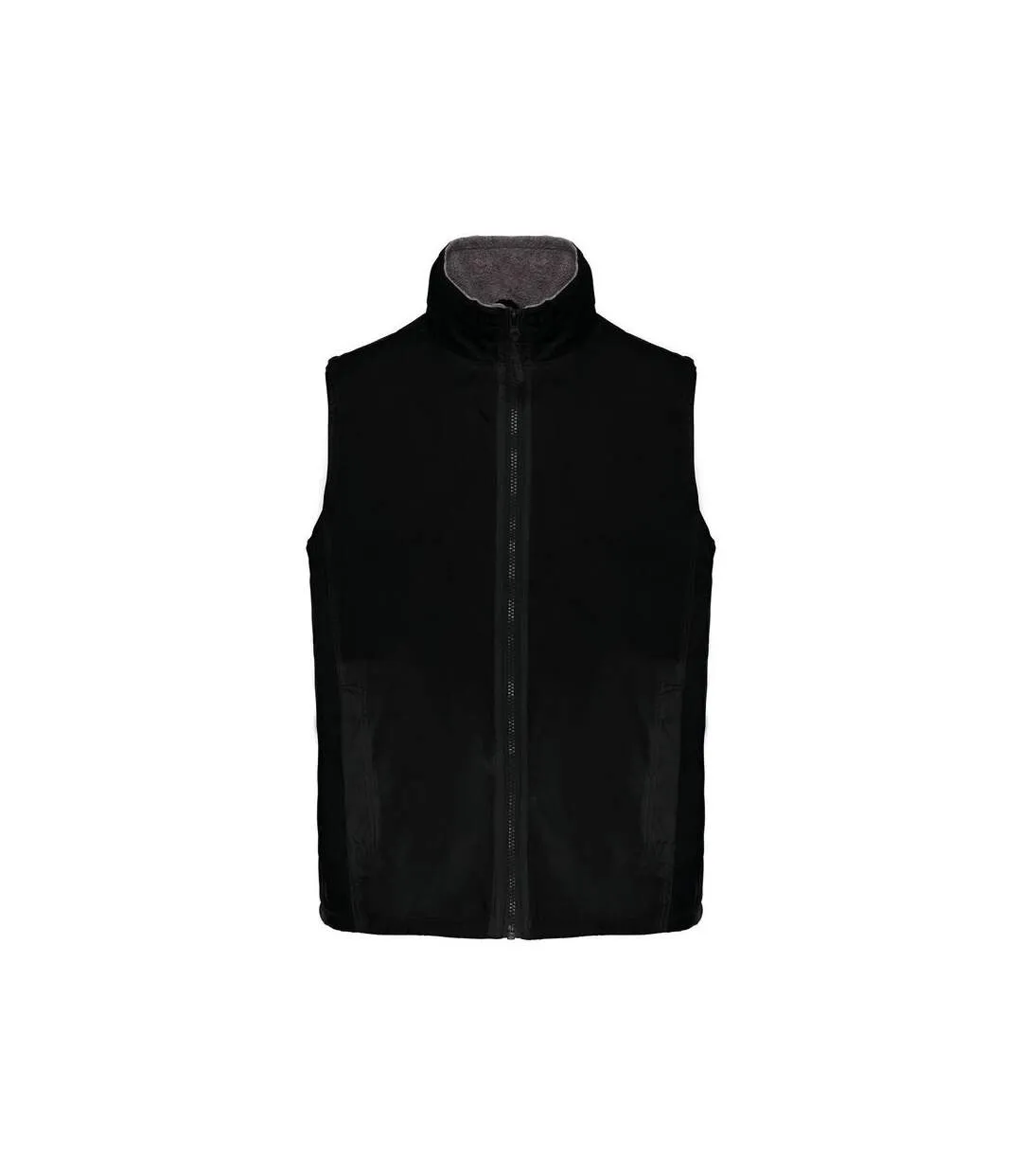 Gilet sans manches doublé polaire - Homme - K679 - noir et gris