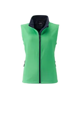 Gilet sans manches micropolaire softshell - JN1127 - vert - Femme 