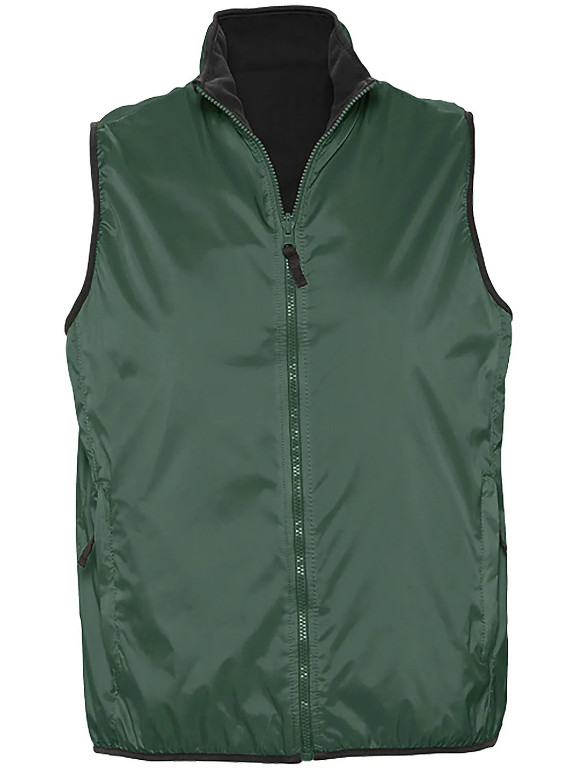 Gilet sans manches réversible imperméable doublé 44001 - vert forêt - unisexe 