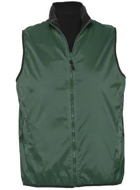 Gilet sans manches réversible imperméable doublé 44001 - vert forêt - unisexe 