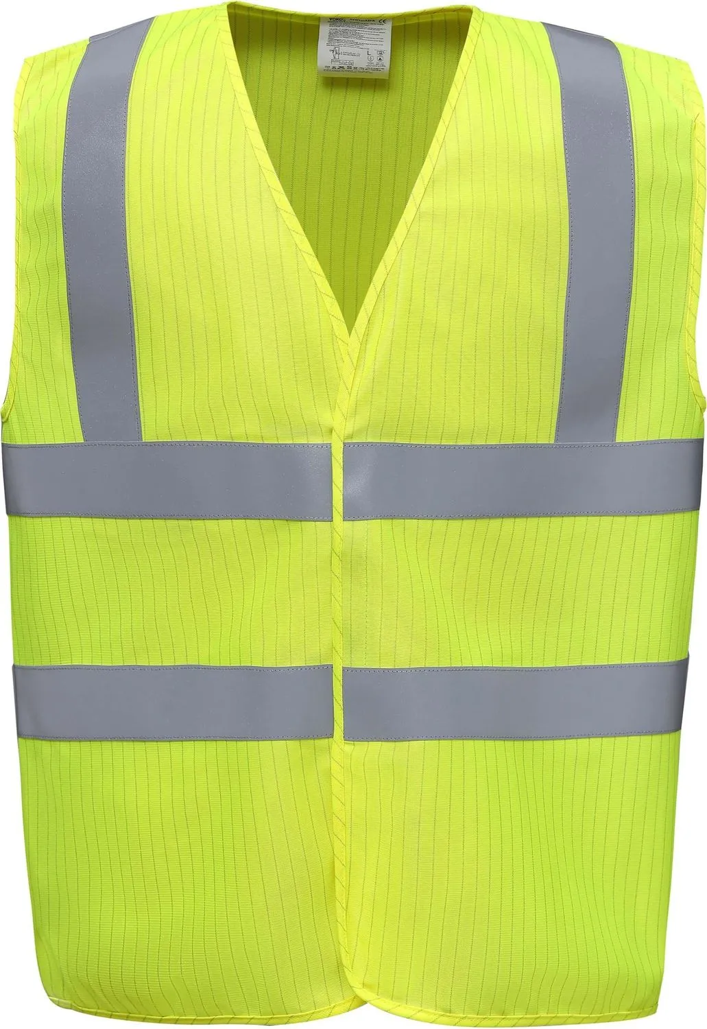 Gilet sécurité HVW100ASFR jaune - anti-statique et protection contre les flammes 