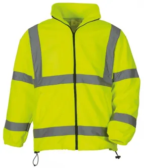 Gilet veste polaire de sécurité haute visibilité JAUNE fluo - HVK08 