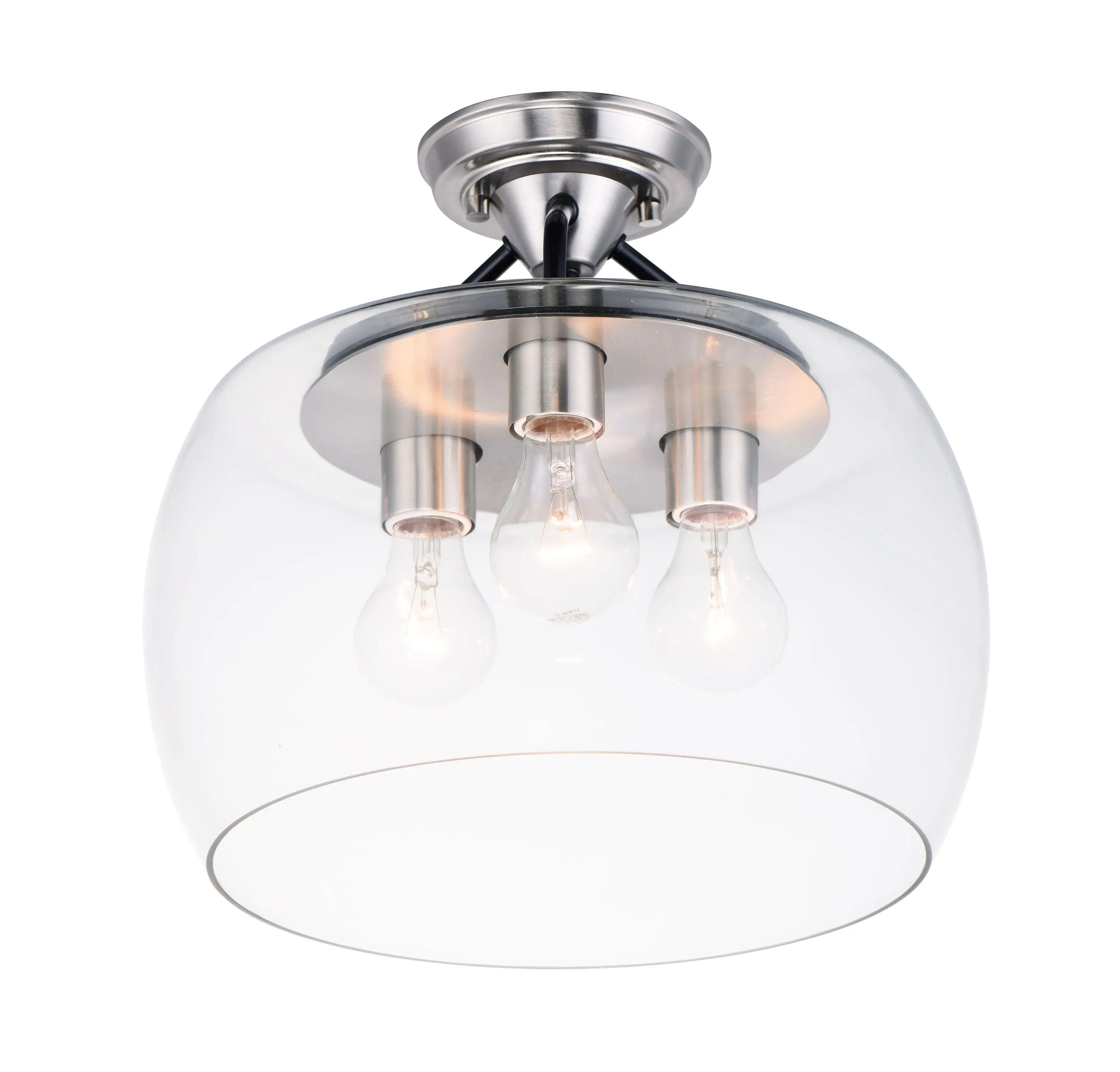 GOBLET Semi plafonnier Noir, Nickel - 26130CLBKSN | MAXIM/ET2