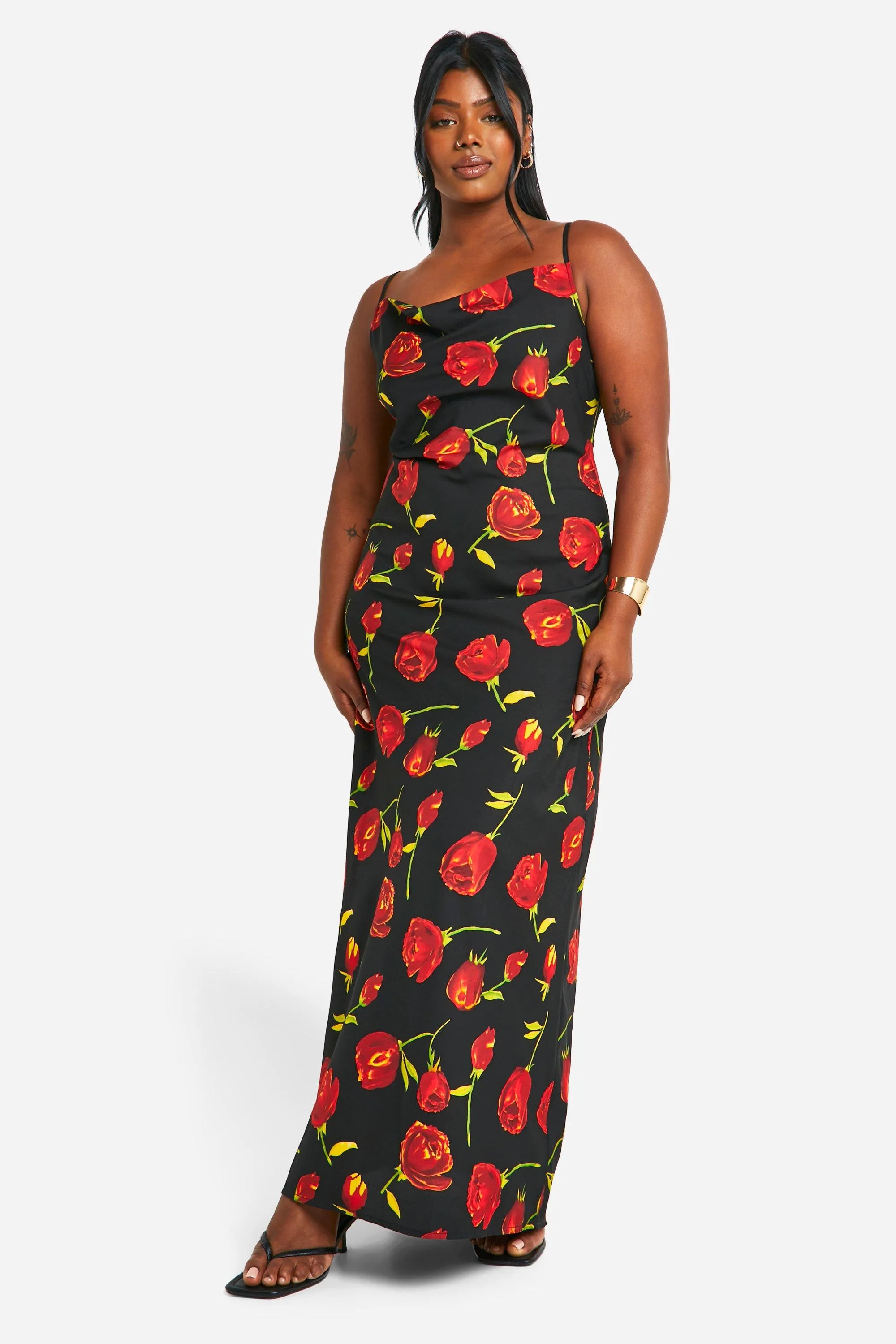 Grande taille - Robe longue fleurie