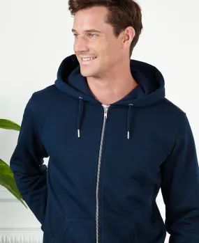 Hoodie zippé homme Couple brodé personnalisé (base foncée)