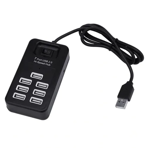 Hub USB Support 1 TB HDD 7 Ports USB 2.0 Hub avec interrupteur d'alimentation 