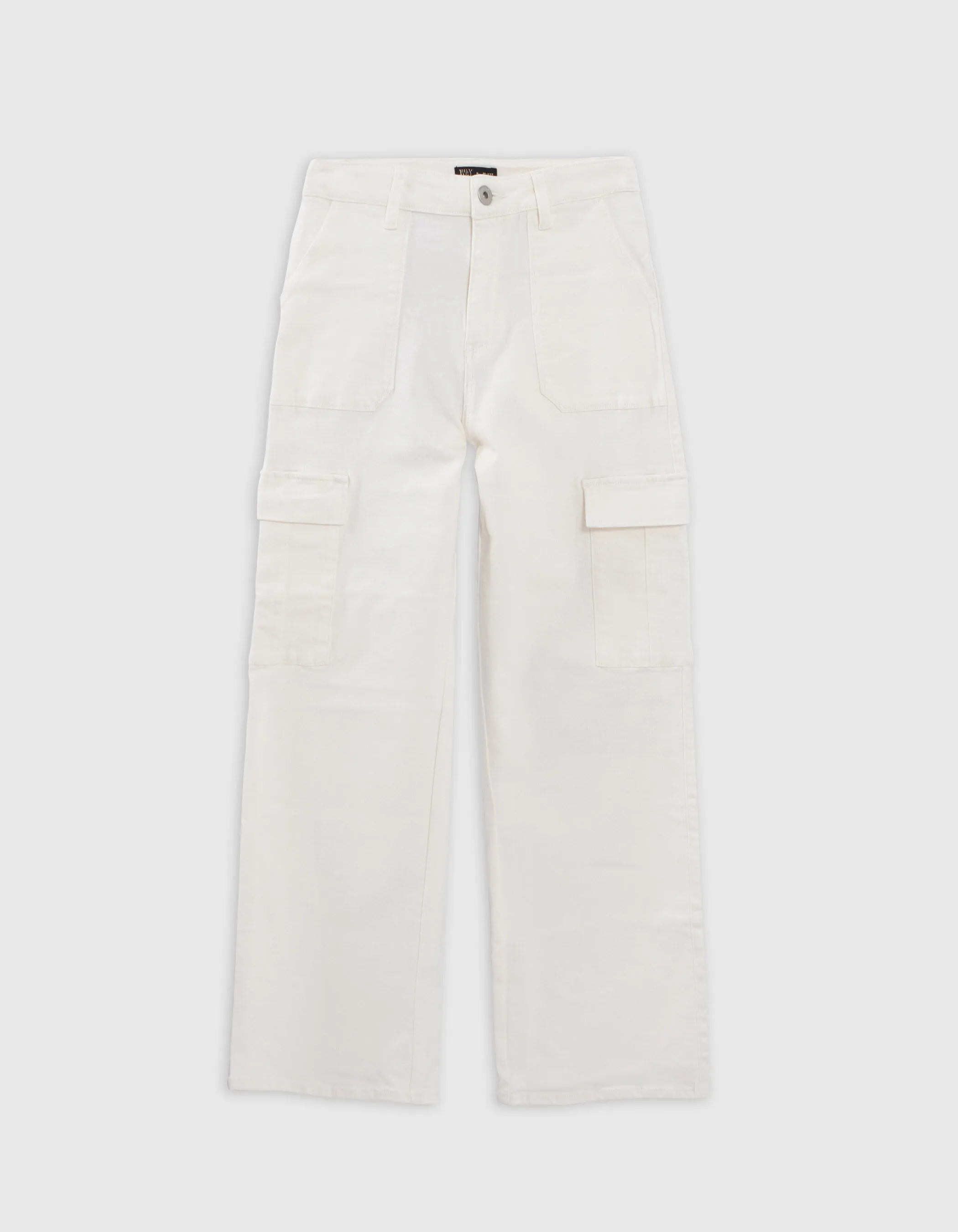 Pantalon BATTLE blanc cassé denim fille