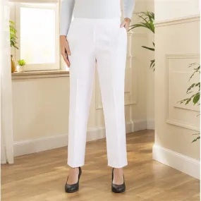 Pantalon à pinces confort Blanc - taille 46