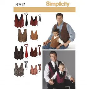 Patron gilet Homme et Enfant - Simplicity n°4762