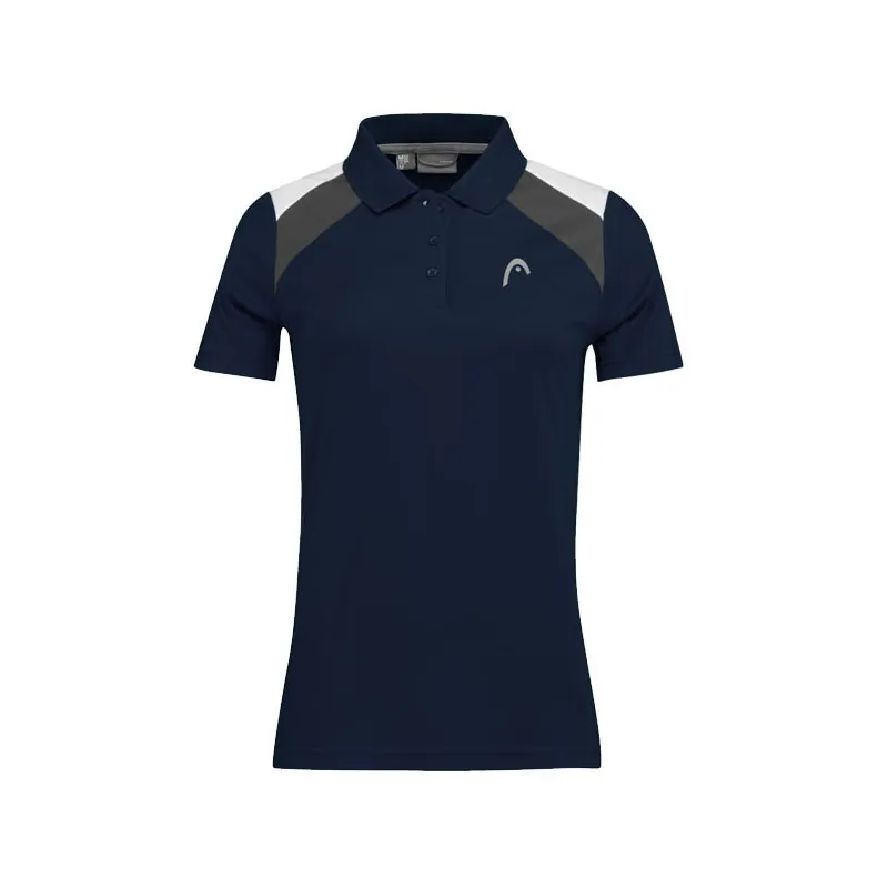 Polo de tennis femme Head Club Tech coloris bleu marine