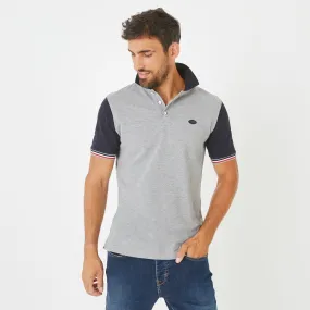 Polo FFR gris color-block