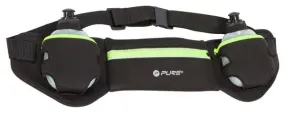 Pure2Improve Ceinture de course avec 2 bouteilles Noir et jaune