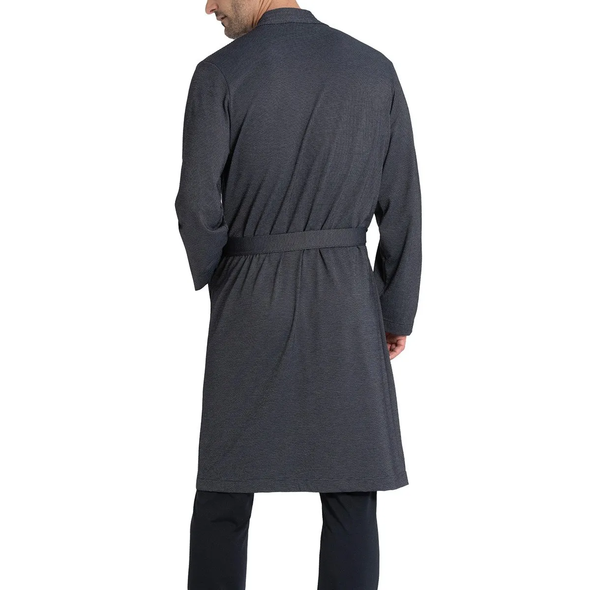 Robe de chambre homme en coton et modal motifs jacquard Ren Impetus