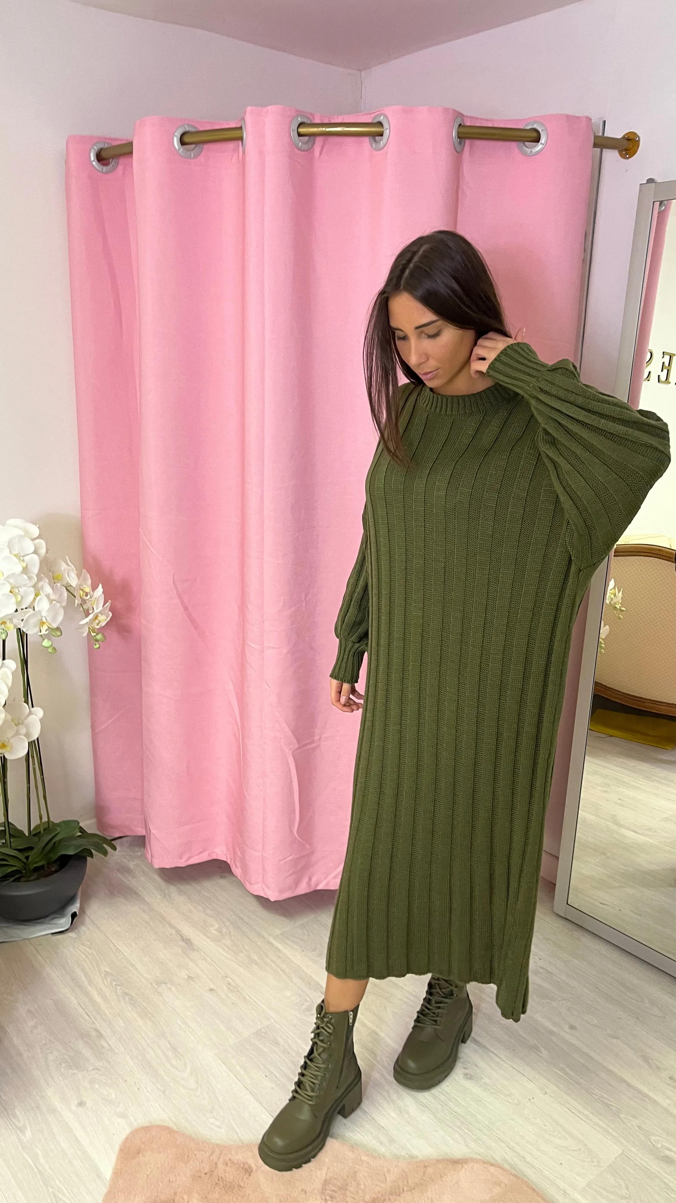 Robe d'hiver kaki