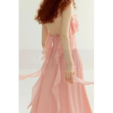 Robe longue rose fleure chic