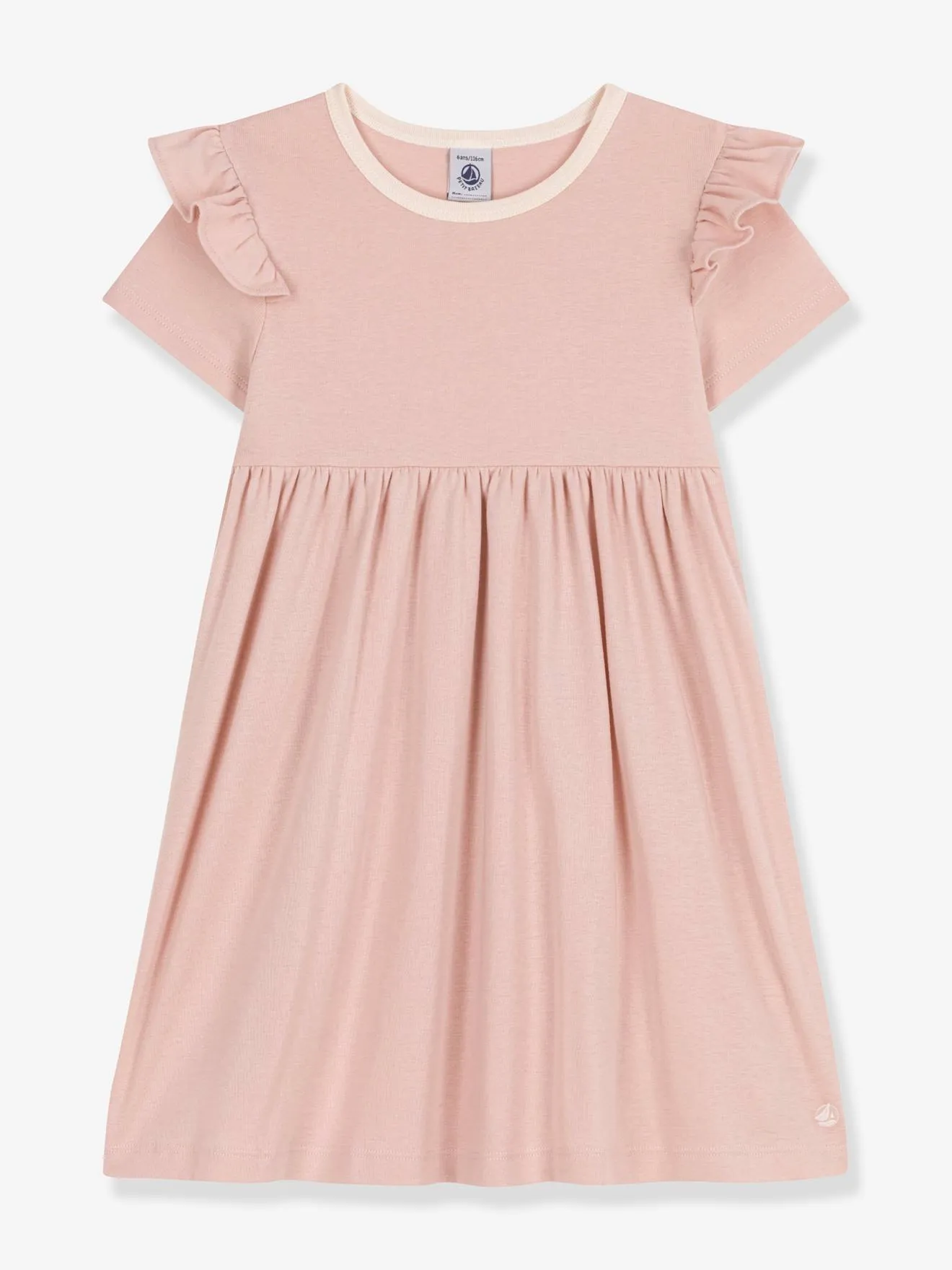 Robe manches courtes PETIT BATEAU rose pâle - Petit Bateau