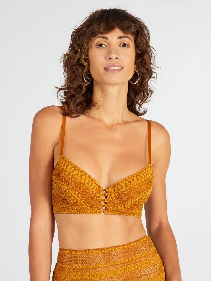 Soutien-gorge push-up - Jaune moutarde