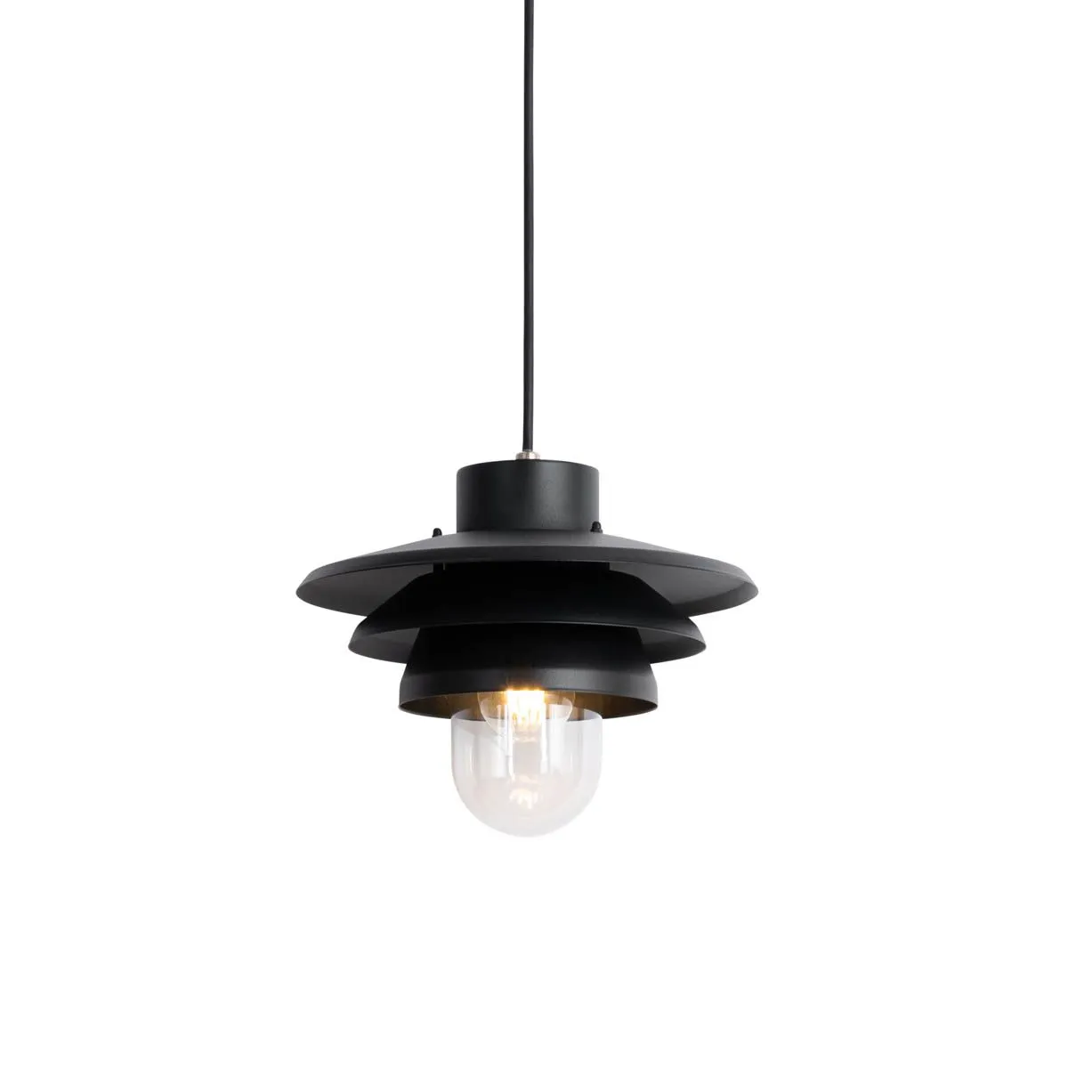 Suspension design d'extérieur noire IP44 - Morty
