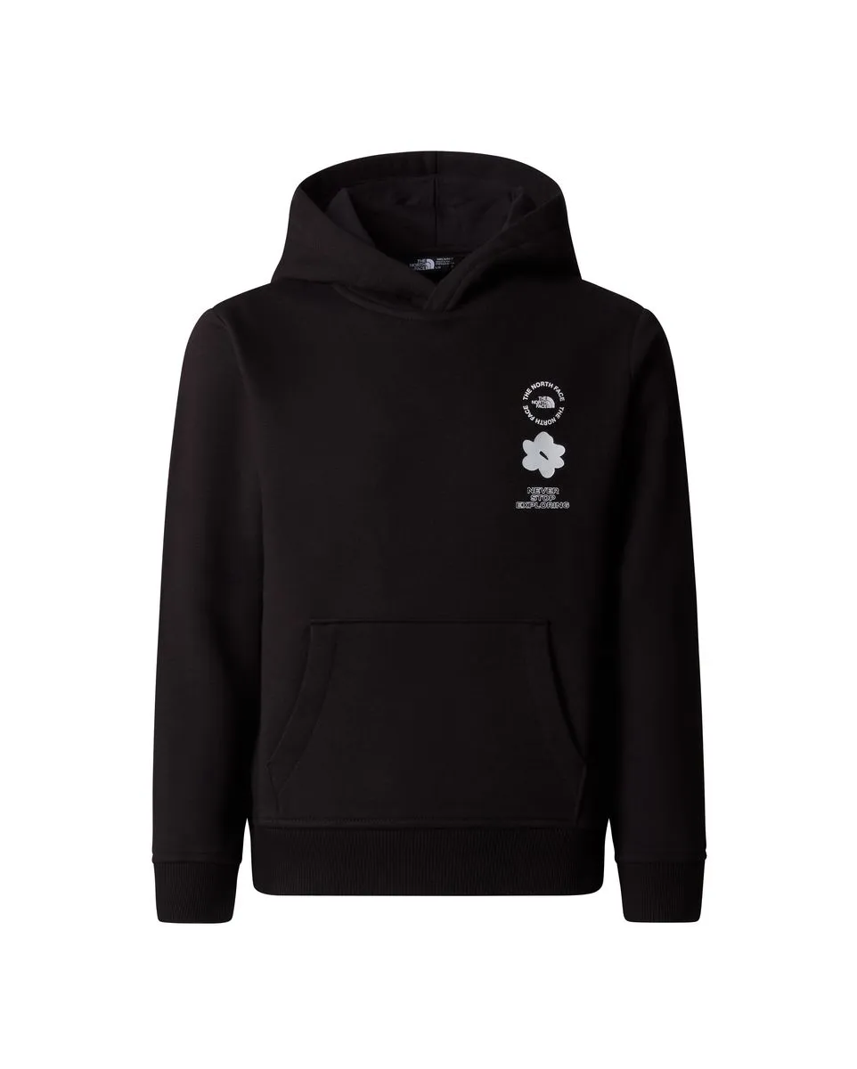 Sweat à capuche Enfant G FLOWER GRAPHIC RELAXED HOODIE Noir