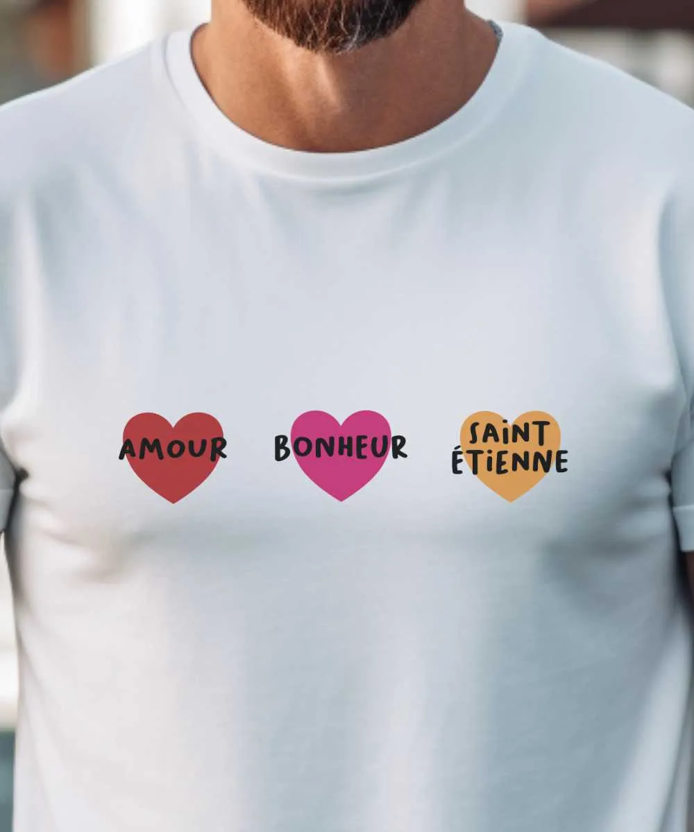 T-Shirt Amour bonheur Saint-Étienne