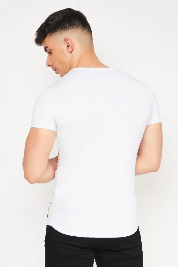 T-shirt blanc avec détails brodé